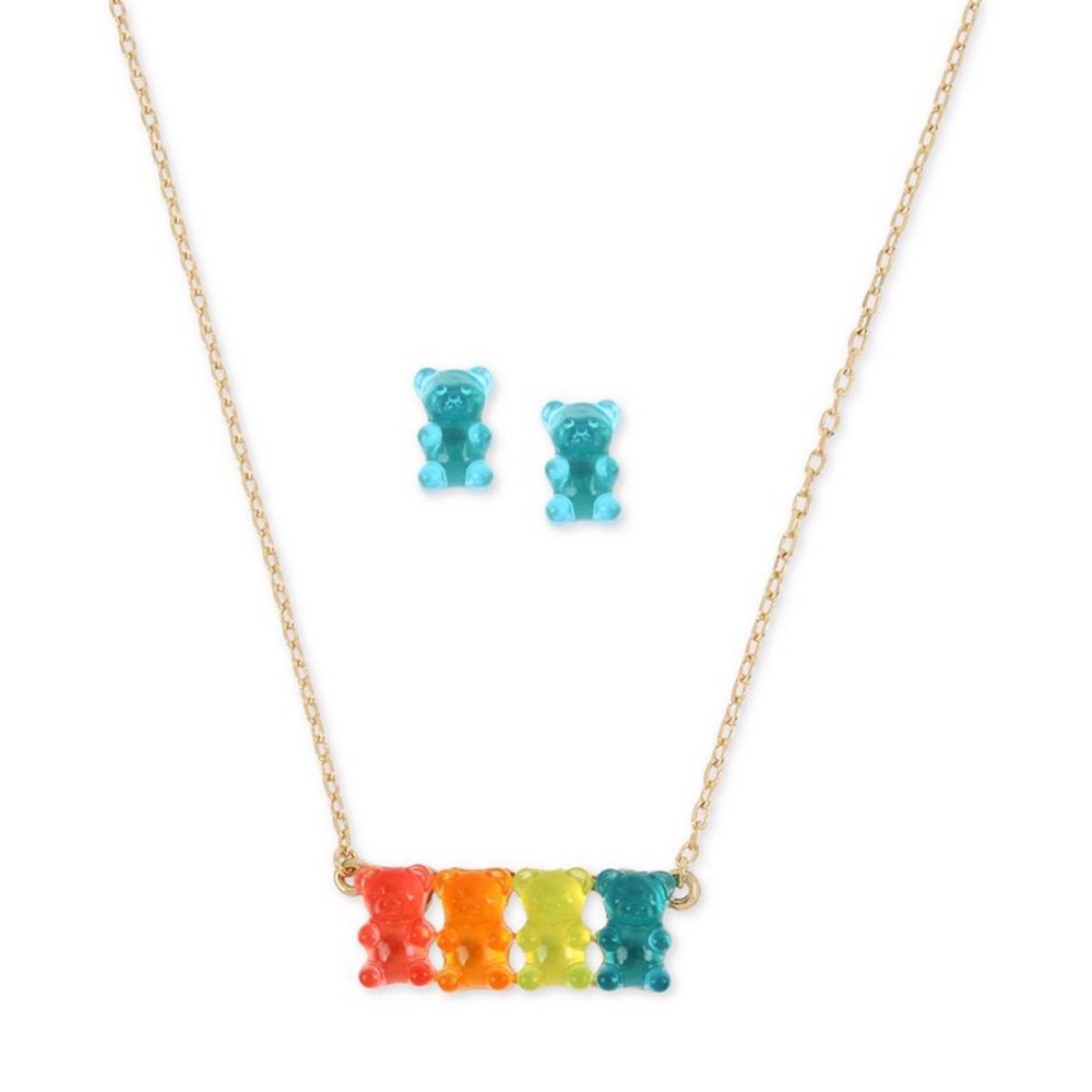 BETSEY JOHNSON / Gold Gummy Bear Pendant Set